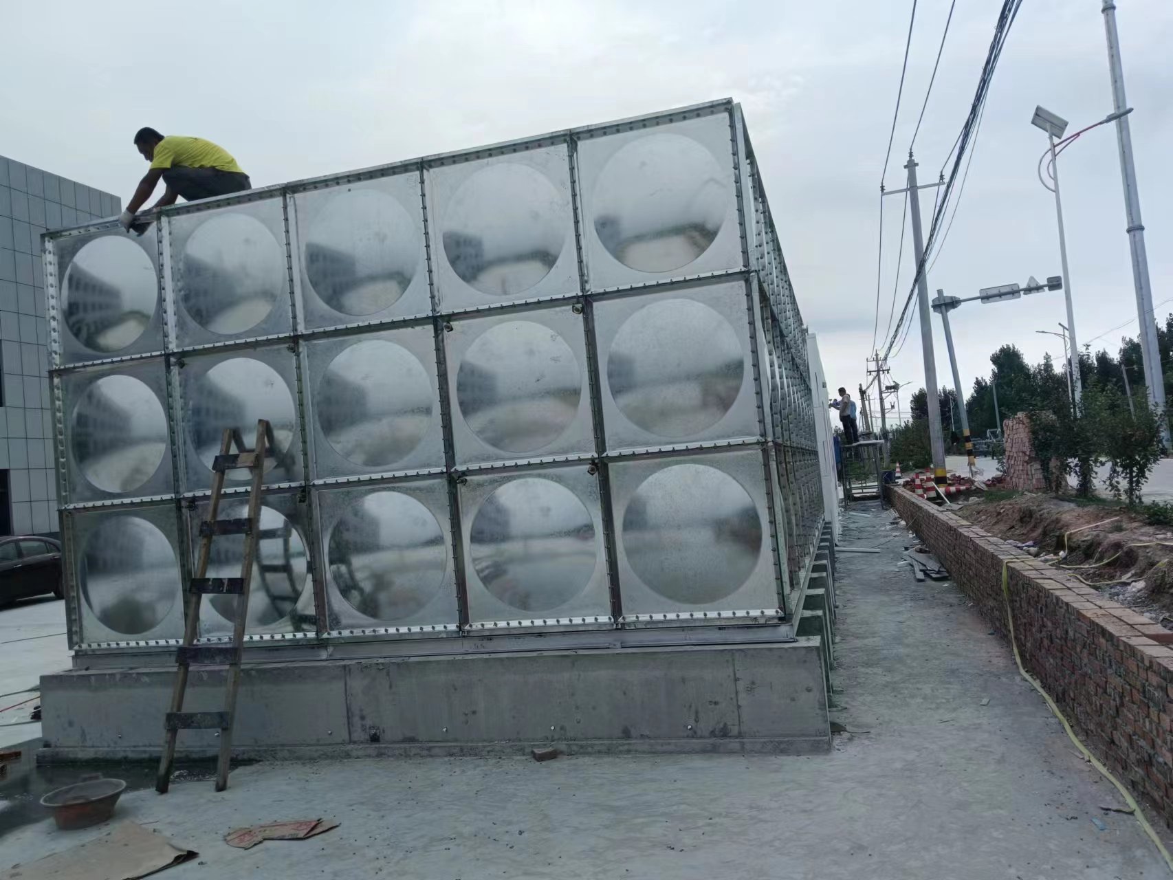 德州150立方鍍鋅板水箱